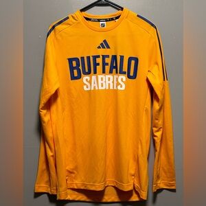 Buffalo Sabers/Adidas  Hockey Gold/Blue/White Long Sleeve Shirt  (Junior) Small